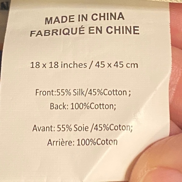 POTTERY BARN Silk Throw Pillow Cover + Down Insert Orange Blue Mandala 18" X 18" - Picture 11 of 12